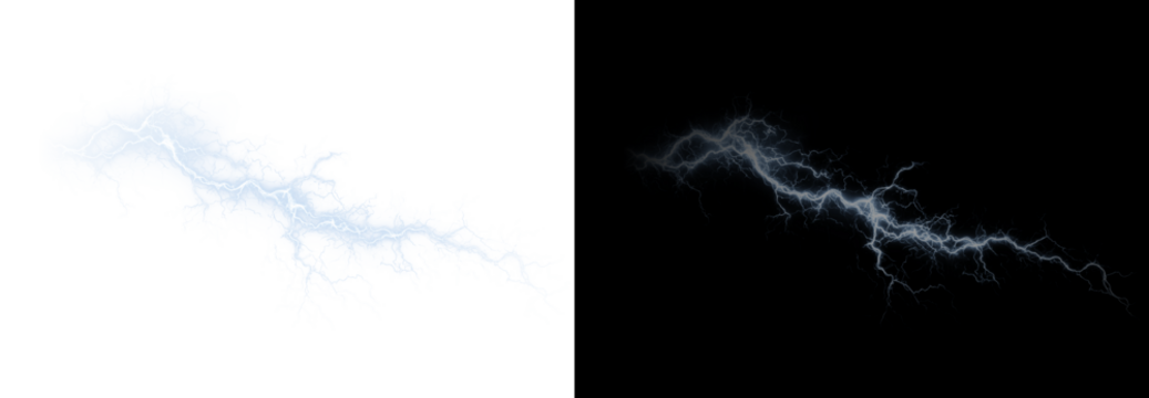 Bright flashes of lightning dispersing the darkness. Electric lines of light cutting through the blackness like pure energy. A thunder, overlay, lightning, storm, electric PNG.
