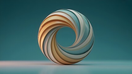 Satin Streamers Vortex With Sand and Aqua Gradients