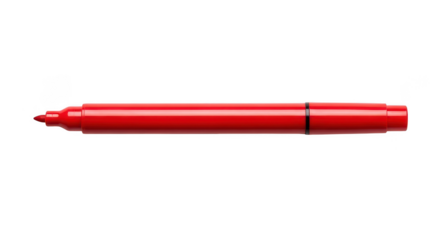 Red marker isolated on transparent background