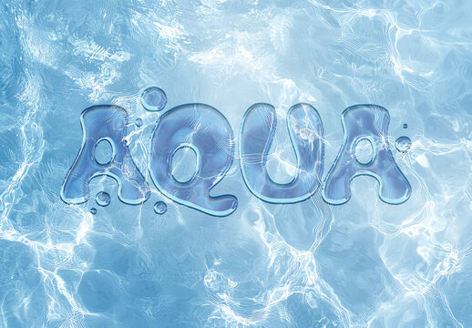 Swimming pool Text Effect