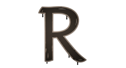 Isolated Chocolate Letter R