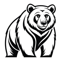 Black Bear on Shield Logo vector