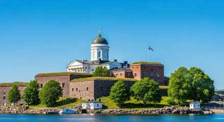 Fortress and cathedral by the water