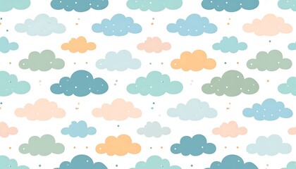 Pastel cloud pattern background