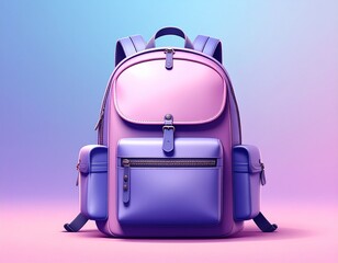 A plain travel backpack mockup featuring front and side views. Perfect for branding travel gear, outdoor merchandise, or lifestyle product designs.