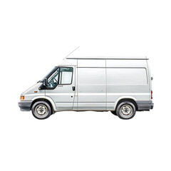  Panel Van Driving Through Busy City