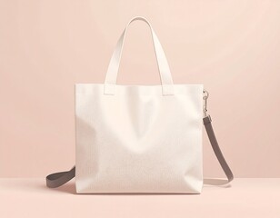A plain tote sling bag mockup with a long strap. Perfect for casual fashion branding, merchandise, and modern accessories.