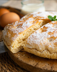 Torta Nata Gallega. A traditional dessert from northern Spain with whipped cream.
