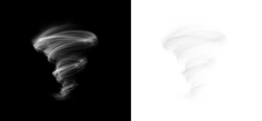 Transparent air vortex round spin