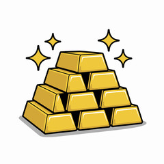 pyramid of gold bars