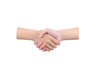 Handshake agreement partnership cooperation trust unity business teamwork connection support two hands shaking in gesture of collaboration and mutual respect isolated on transparency background