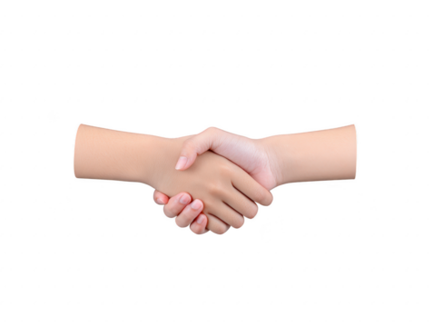 Handshake agreement partnership cooperation trust unity business teamwork connection support two hands shaking in gesture of collaboration and mutual respect isolated on transparency background