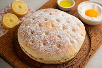 Torta Nata Gallega. A traditional dessert from northern Spain with whipped cream.