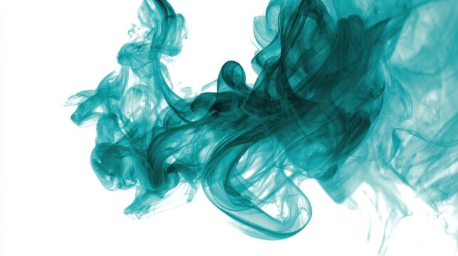 teal smoke abstract swirl design - Powered by Adobe