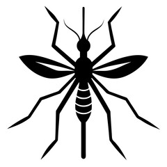 Asian-tiger mosquito icon line airt vactor outline Illustrations on white background.