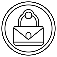 Gmail-login  icon line airt vactor outline Illustrations on white background.