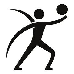 Handisport-picto icon line airt vactor outline Illustrations on white background.