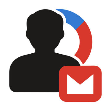 Gmail-login  icon line airt vactor outline Illustrations on white background.