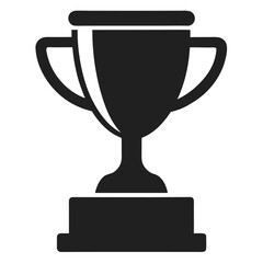 Trophy glyph solid icon line airt vactor outline Illustrations on white background.