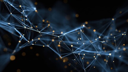 glowing network connections abstract art