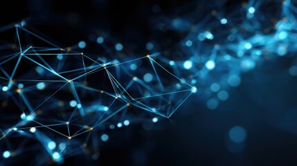 glowing blue network connections abstract