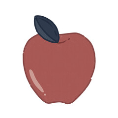 Red Apple icon digital illustration 