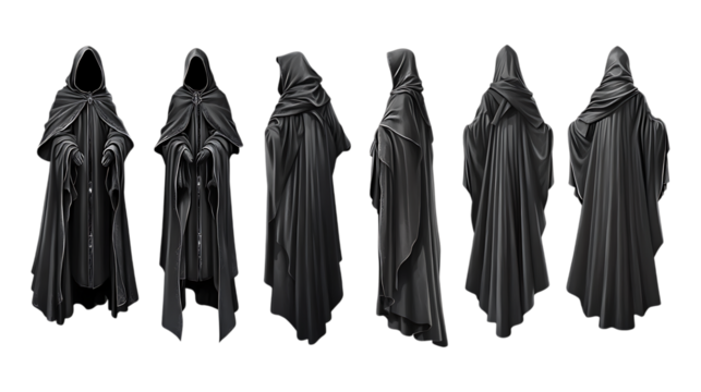 Mysterious Hooded Figures Dark Cloak Designs for Game Art  Illustration