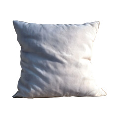 Isolated White Pillow on transparent backdrop for Interior Design and Relaxation