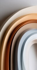 Obraz premium Abstract rainbow arches of varying pastel hues