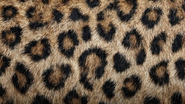 Close-up view of a leopard's fur pattern showcasing the intricate design and textures found in nature - Powered by Adobe