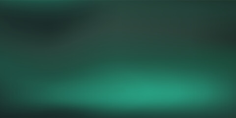 Abstract background Soft green light on dark background. Blank spance on dark.
