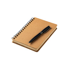 Blank Kraft Spiral Notebook with Black Pen - Ready for Notes and Ideas