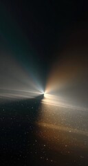 Cosmic ray burst, ethereal light beams, and a nebula-like glow