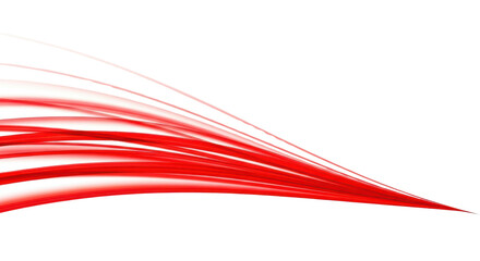 Abstract Red Dynamic Flowing Lines Vector Graphic Element Isolated on White
