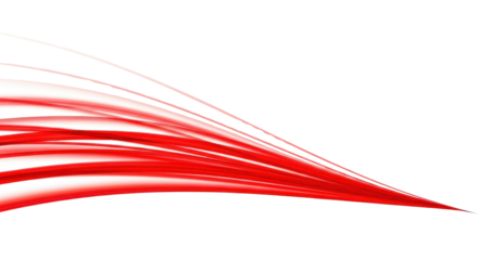 Abstract red flowing lines for design element isolated PNG with Transparent Background