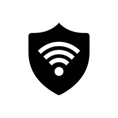 wi fi icon on black background