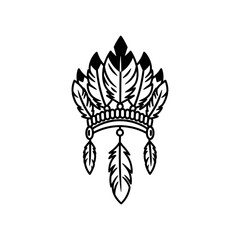 vector illustration of a feather mask