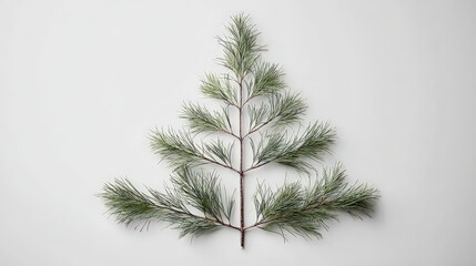 Abstract Pixelated Christmas Tree Design On White Background