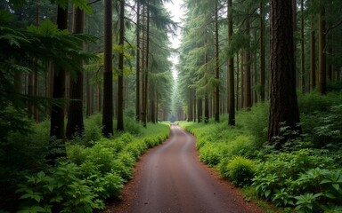 Fototapeta premium a picture of an Pacific Northwest forest trail. High quality