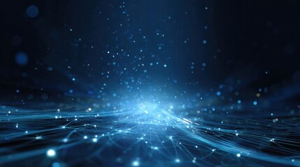 glowing blue network connections