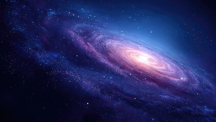 Spiral galaxy in deep space