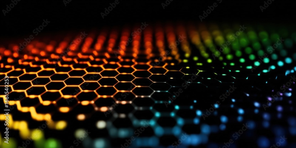 Poster minimal halftone hexagon gradient circle abstract background