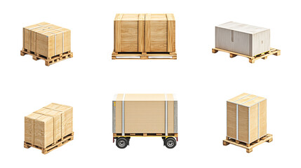 Six Pallet Loads of Building Materials Variety of Packaging and Transport