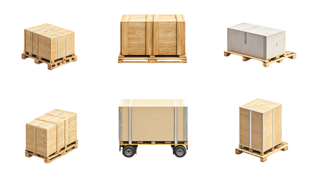 Six Pallet Loads of Building Materials Variety of Packaging and Transport