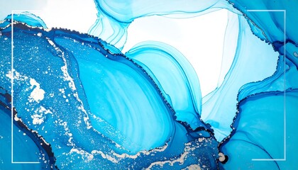 Abstract, fluid acrylic painting