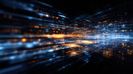 digital streams glowing network data