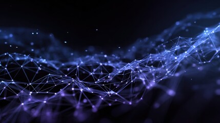glowing blue network connections abstract