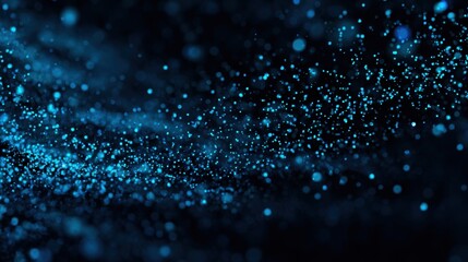 blue particles dark background motion