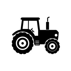 black silhouette of a farmer s tractor ornament  s