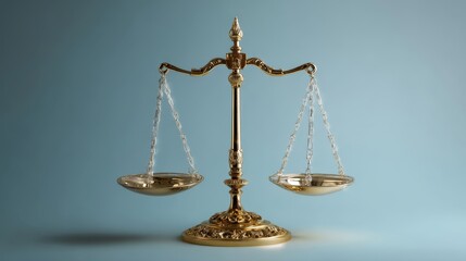 The Golden Scales of Justice Representing Fairness and Equality In Law